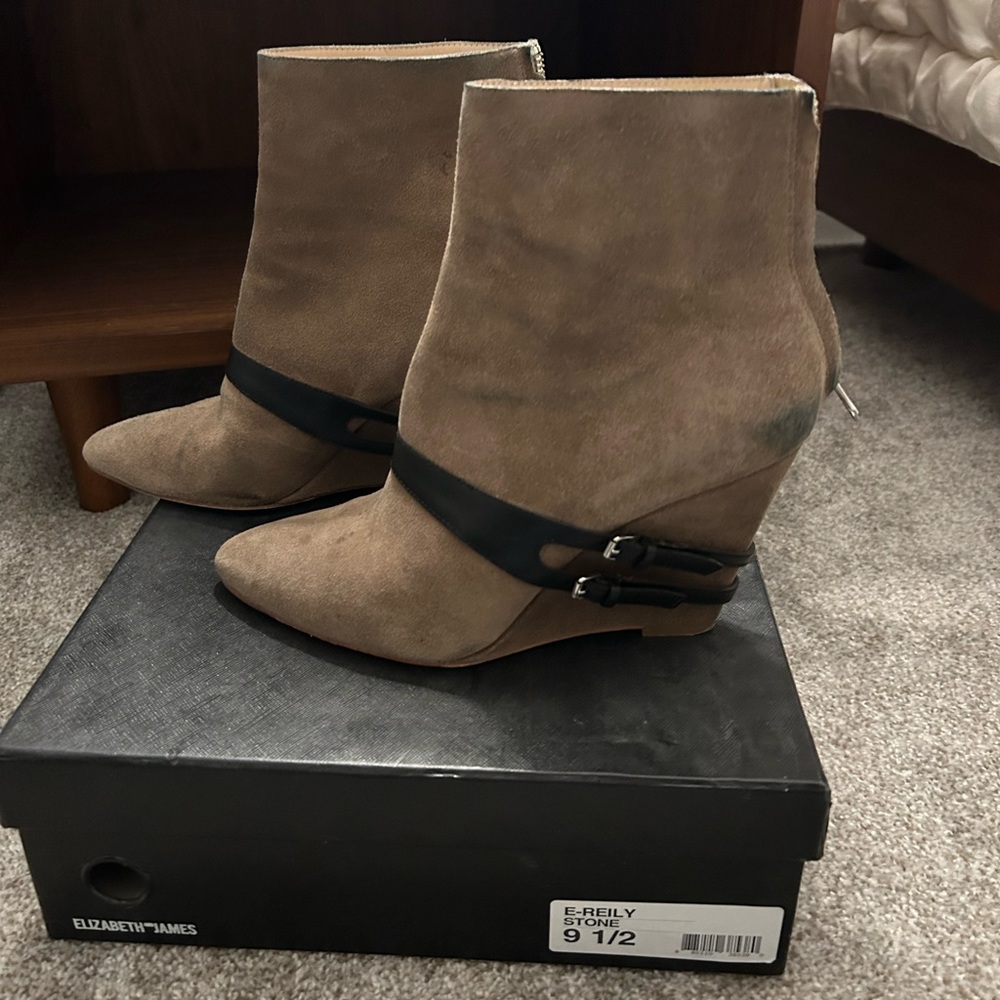 Elizabeth and James E-Reily Wedge Booties